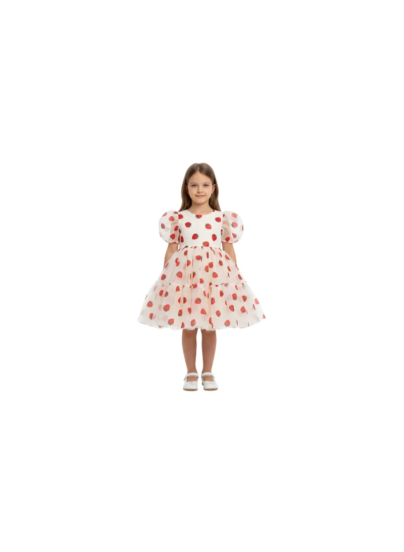 D'Daniela Strawberry Print Dress